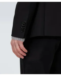 Anzug aus Wolle und Mohair Schwarz
