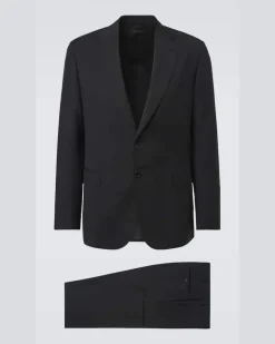 Anzug aus Wolle und Mohair Schwarz