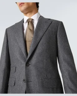 Anzug aus Wollflanell Grau