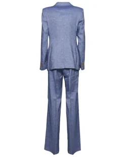 Anzug mit fallendem Revers - Blau