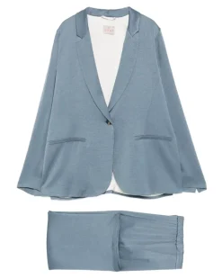 Anzug mit fallendem Revers - Blau
