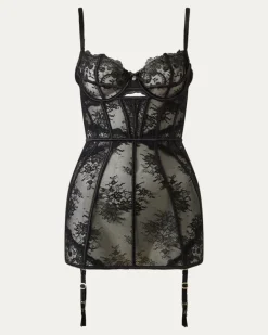 Arabella Korsettkleid (Set) - Schwarz Black