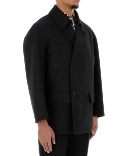 Ardesia Exterior: Virgin Wool Cappotti Coat Gray