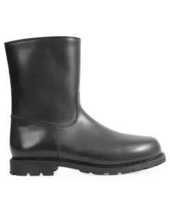Arlberg Stiefel aus Leder - Schwarz