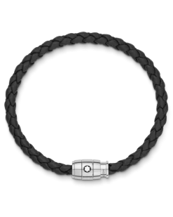 Armband mit 3 Ringen aus Soft Leder - Schwarz - Edelstahl - MB130895 - Armbänder