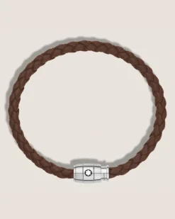 Armband mit 3 Ringen aus Soft Leder - Braun - Edelstahl - MB136000 - Armbänder