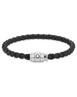 Armband mit 3 Ringen aus Soft Leder - Schwarz - Edelstahl - MB130895 - Armbänder