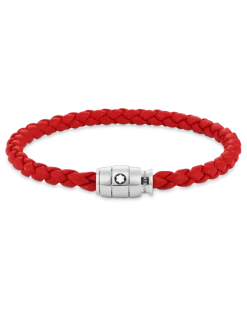 Armband mit 3 Ringen aus Soft Leder - Red - Edelstahl - MB130903 - Armbänder