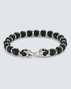 Armband Spiritual Beads aus Onyx mit Sterlingsilber Schwarz