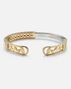 Armreif aus 18kt Gelbgold mit Diamanten