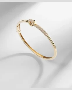 Armreif aus 14kt Gelbgold mit Diamanten