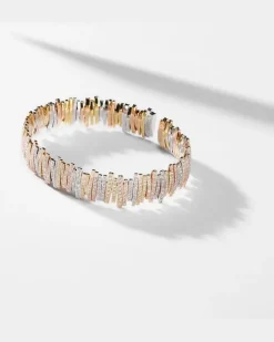 Armreif aus 18kt Gelb-, Weiß- und Roségold mit Diamanten Multicolor