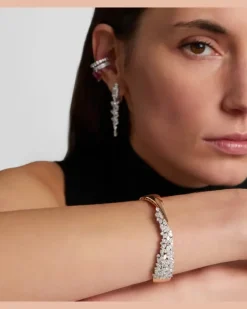 Armreif aus 18kt Rosé- und Weißgold mit Diamanten