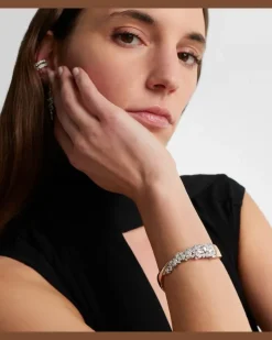 Armreif aus 18kt Rosé- und Weißgold mit Diamanten