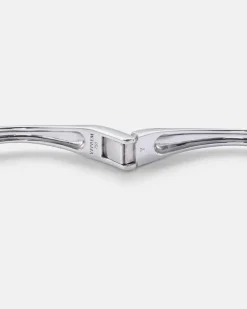 Armreif aus 18kt Weißgold mit Diamanten und Saphir Silber