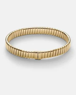 Armreif Bvlgari Tubogas aus 18kt Gelbgold mit Diamanten