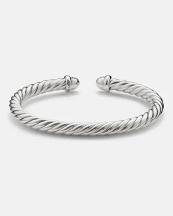 Armreif Cable Flex® aus Sterlingsilber mit Diamanten