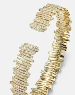 Armreif Classic Medium aus 18kt Gelbgold mit Diamanten