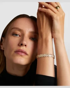Armreif Classic Medium aus 18kt Gelbgold mit Diamanten