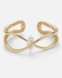 Armreif Golden Strada aus 18kt Gelb- und Weißgold mit Diamanten