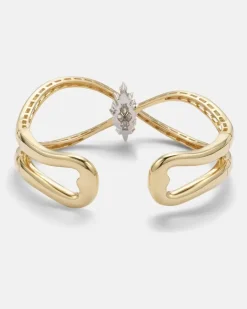 Armreif Golden Strada aus 18kt Gelb- und Weißgold mit Diamanten