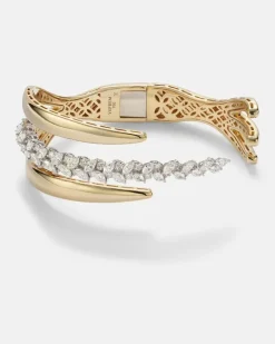 Armreif Golden Strada aus 18kt Gelb- und Weißgold mit Diamanten