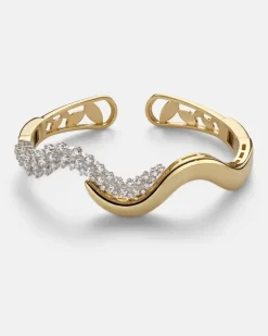 Armreif Golden Strada aus 18kt Gelbgold mit Diamanten