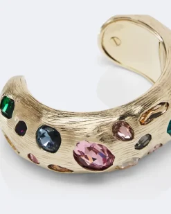Armreif mit Kristallen Gold