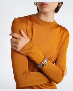 Armreif mit Kristallen Gold