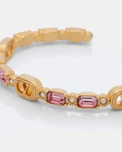 Armreif Ovalette mit Swarovski®-Kristallen Gold