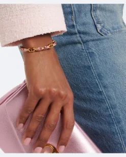 Armreif Ovalette mit Swarovski®-Kristallen Gold