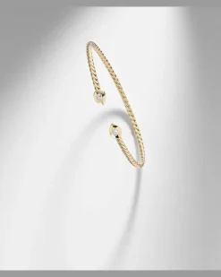 Armreif Petite Modern Renaissance® Cablespira® aus 18kt Gelbgold mit Diamanten