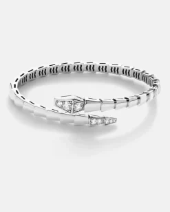 Armreif Serpenti Viper aus 18kt Weißgold mit Diamanten