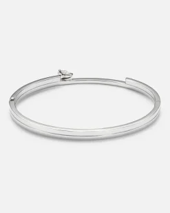Armreif Serti Sur Vide aus 18kt Weißgold mit Diamanten Silber