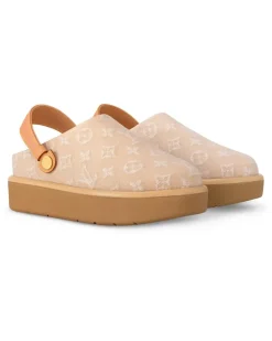 Aspen Clog mit Plateausohle Beige