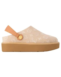 Aspen Clog mit Plateausohle Beige