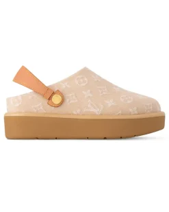Aspen Clog mit Plateausohle Beige