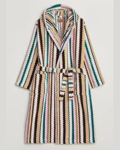 Aura Hooded Bathrobe Multi Mehrfarbig
