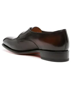 Ausgeblichene Monk-Schuhe - Braun