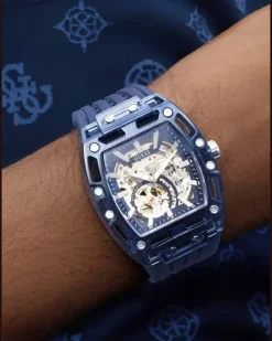 Automatic-Movement Armbanduhr 42mm - Blau