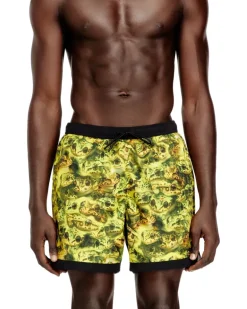 Badeanzug im Boxershorts-Stil mit Allover-Print - Badeshorts - Herren - Grün