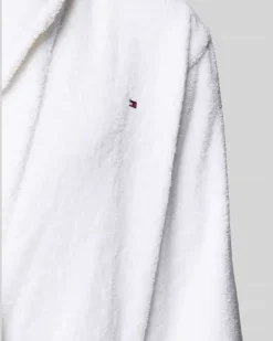Bademantel aus reiner Baumwolle Weiss
