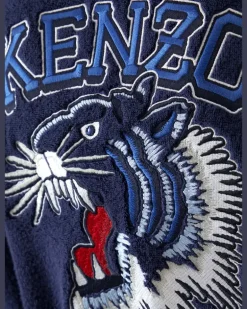 Bademantel Kvtiger blau Dunkelblau