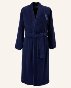 Bademantel Kvtiger blau Dunkelblau