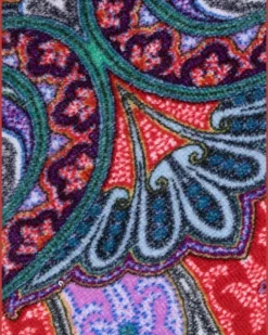 Bademantel mit Paisley-Print - Rot