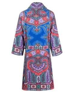 Bademantel mit Paisley-Print - Rot