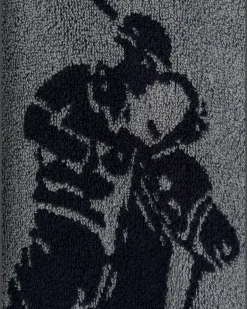 Bademantel mit Polo Pony-Stickerei - Blau