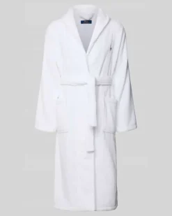Bademantel mit Reverskragen Modell 'SHAWL Weiss
