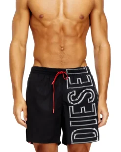 Badeshorts mit übergroßem Logoprint - Badeshorts - Herren - Schwarz