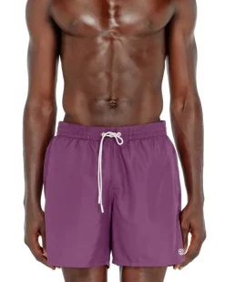 Badeshorts mit metallischem Oval D Logo - Badeshorts - Herren - Violett